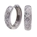 Orecchini cerchi - Brillanti 0,32ct. G-VS1, oro 18kt. peso totale 10,30gr