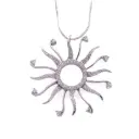 Collana Sole - Brillanti 0,20ct. G-VS1,oro 18kt. peso totale 12,20gr