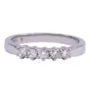 Anello veretta- Brillanti 0,40ct. H-VS1, oro 18kt. peso totale 3,4gr.