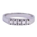 Anello veretta- Brillanti 0,60ct. F/G-VVS, oro 18kt. peso totale 4,20gr.