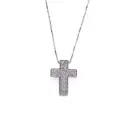 Collana con crocetta - Brillanti 0,12ct. G-VS1, oro 18kt. peso totale 3,60gr