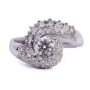 Anello - Brillanti 0,22ct. F-VVS, oro 18kt. peso totale 7,2gr.