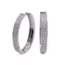  Orecchini cerchi - Brillanti 0,70ct. G-VS1, oro 18kt. peso totale 15,40gr