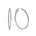 Orecchini cerchi - Brillanti 0,50ct. G-VS1, oro 18kt. peso totale 6,2gr