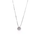 Collana punto luce - Brillante 0,15ct, G-VS1, oro 18kt, peso totale 2,00gr.