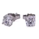 Orecchini - Brillanti 0,90ct. totali, G-VS2 e G-VS1 oro 18kt.cerificati GIA