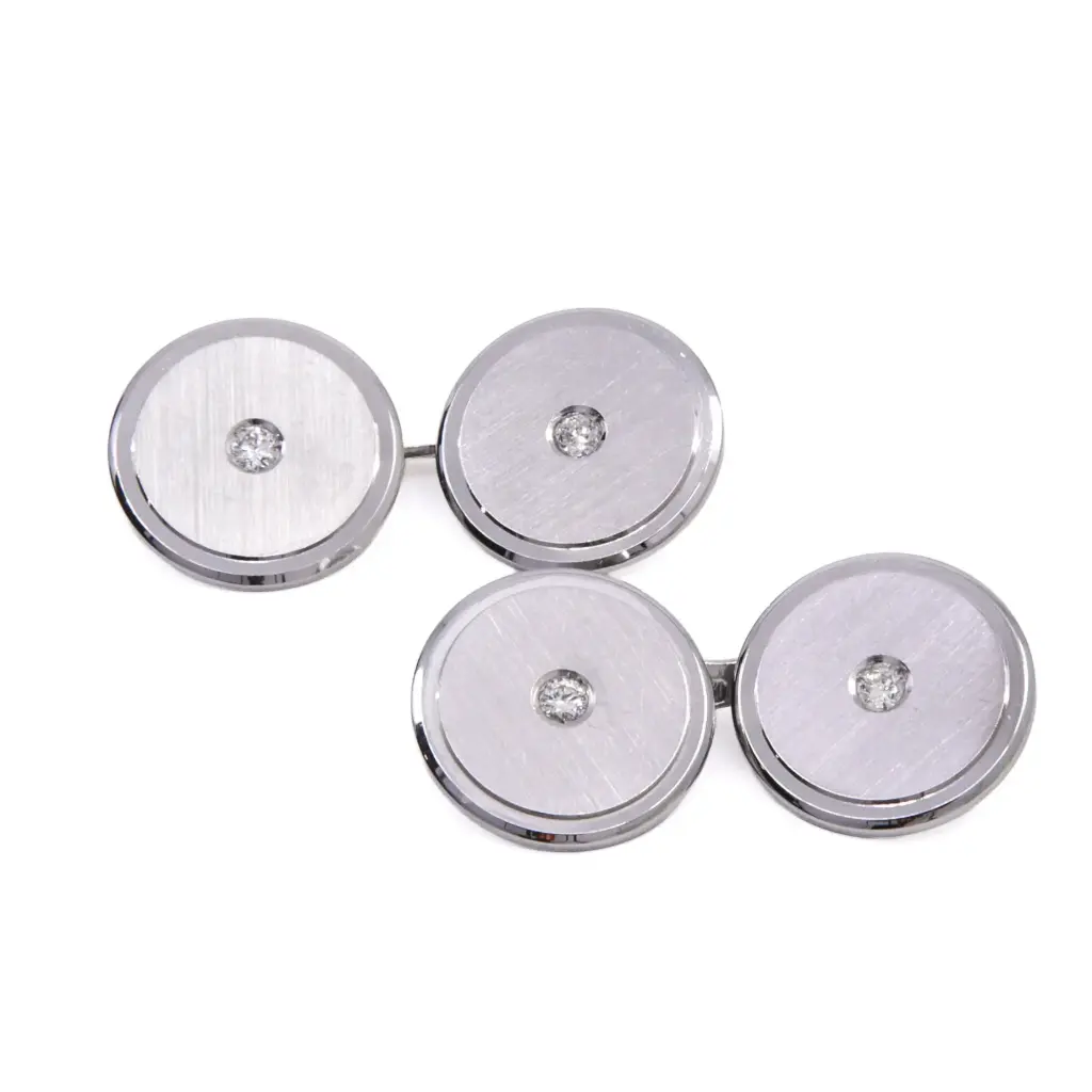 Gemelli - Brillanti 0,08ct, G-VS oro 18kt, peso totale 10,8gr