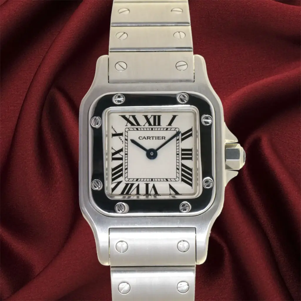 Cartier Santos ref:1565, steel, quartz, original papers (12/2003) - our two year warranty.