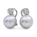 Orecchini perle australiane - Brillanti 0,80ct. H-VS1 oro 18kt peso 11,10gr