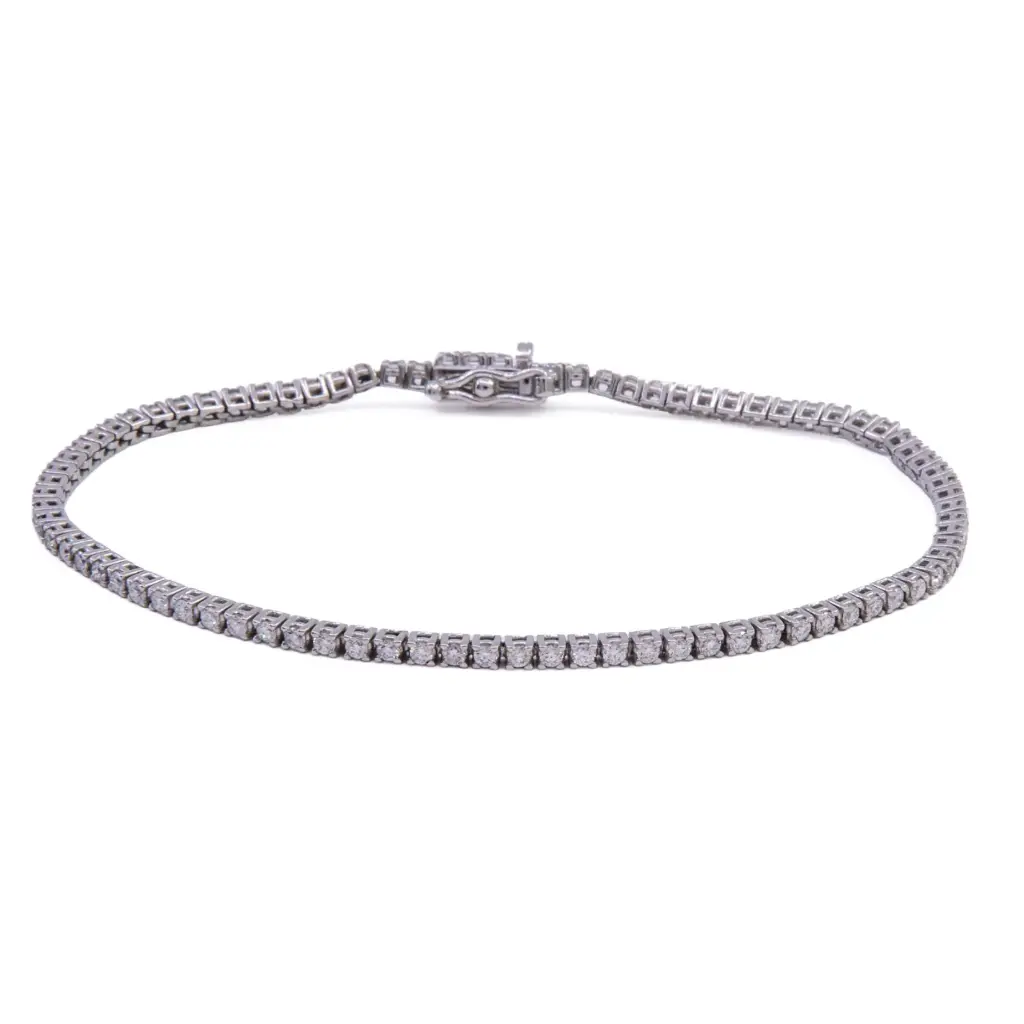 Bracciale tennis - Brillanti 1,40ct. G-VS1 peso totale 6,20gr.