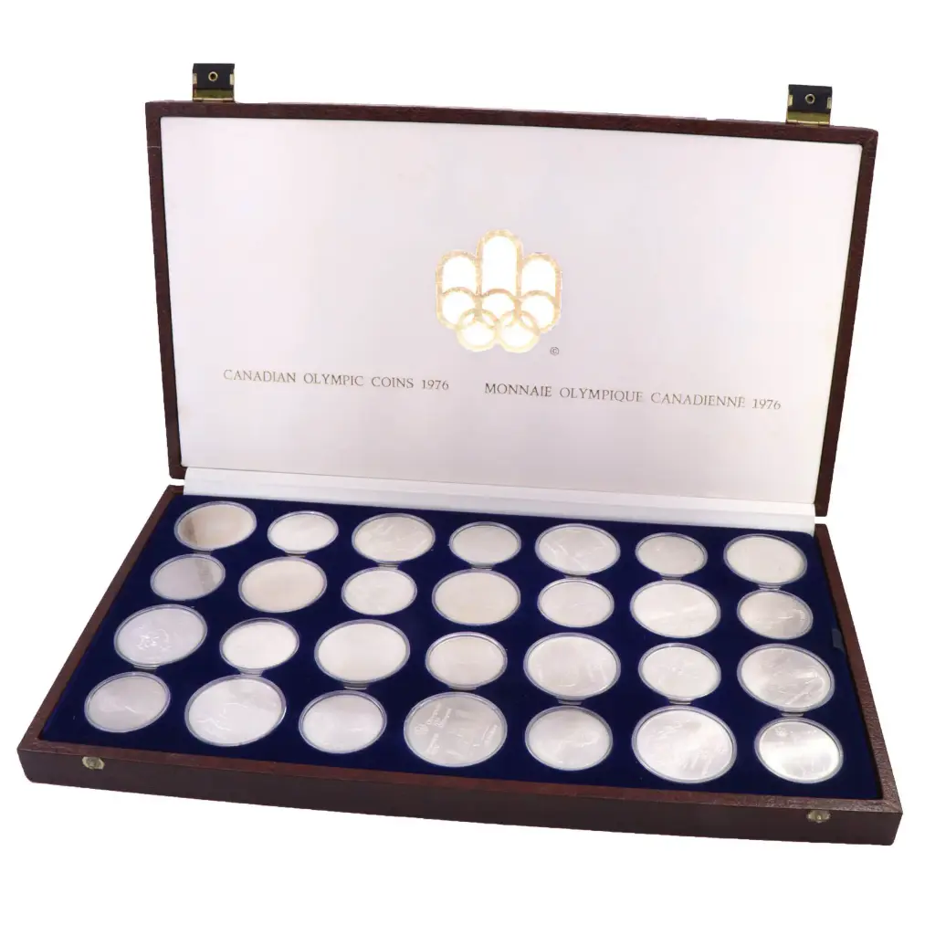 Collezione monete commemorative in argento 925 della Royal Canadian Mint per le olimpiadi estive di Montreal 1976