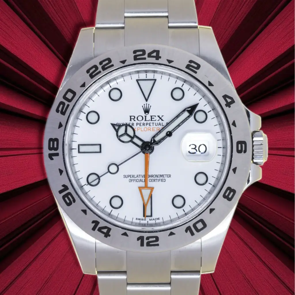 ROLEX EPLORER II ref.216570, OYSTER STEEL, ROLEX BOX & PAPERS, 4-2012