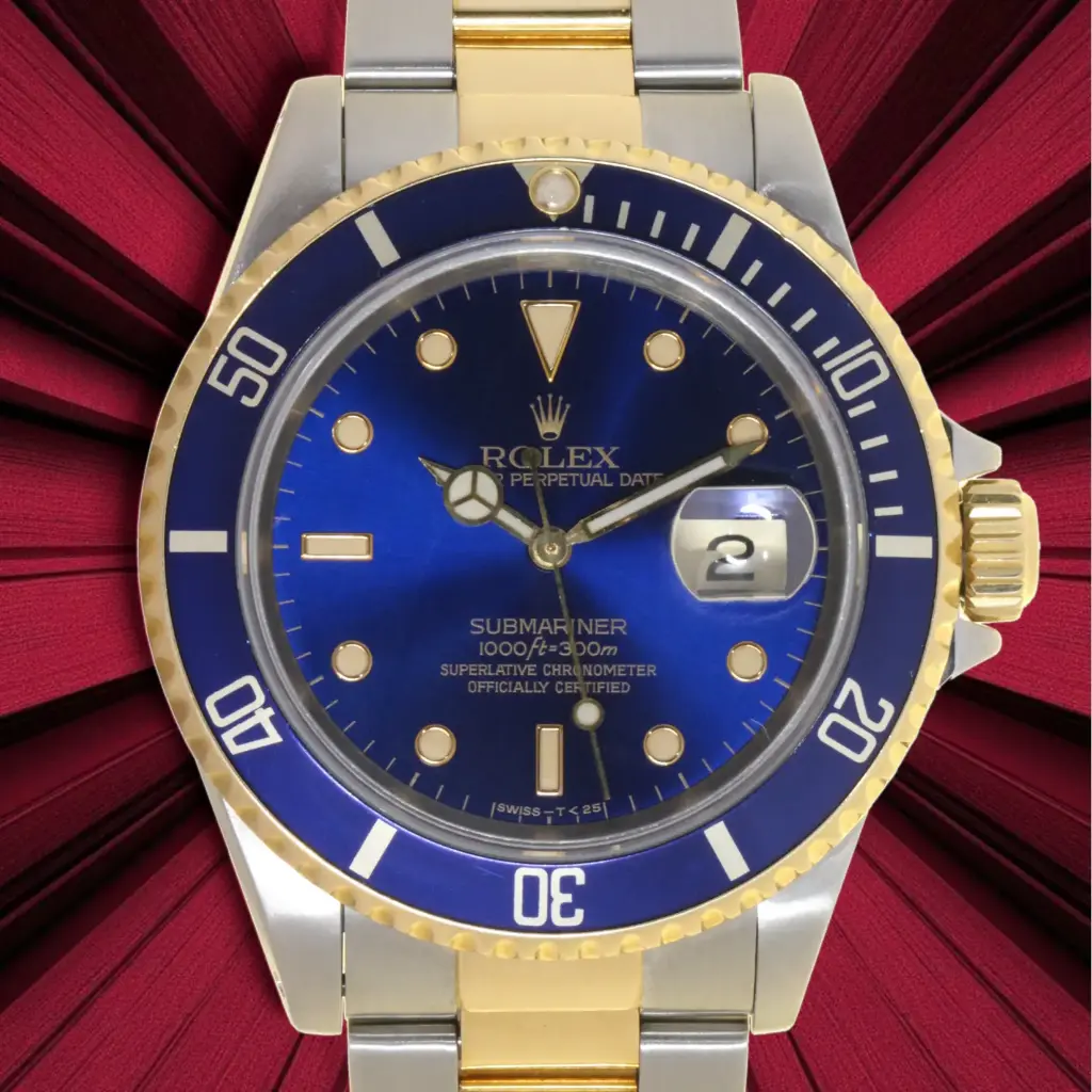 Rolex Submariner - yellow gold and steel - ref.16613LB - Rolex Box and Papers (12/1991) - our two-year warranty