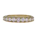 Anello veretta- Brillanti 0,75ct. H-VS1, oro 18kt. peso totale 3,70gr.