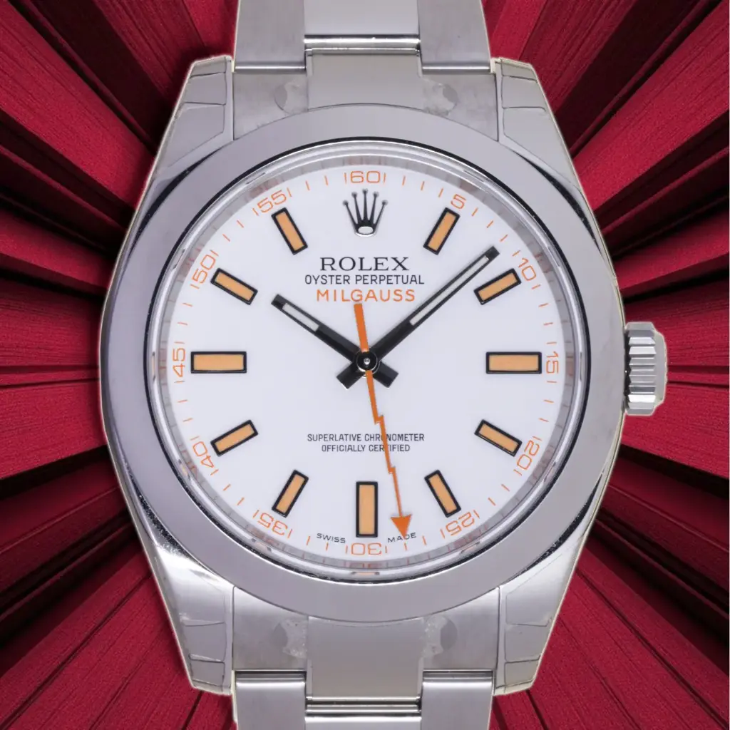 Rolex 116400 Milgauss White Dial, Rolex Box & Papers