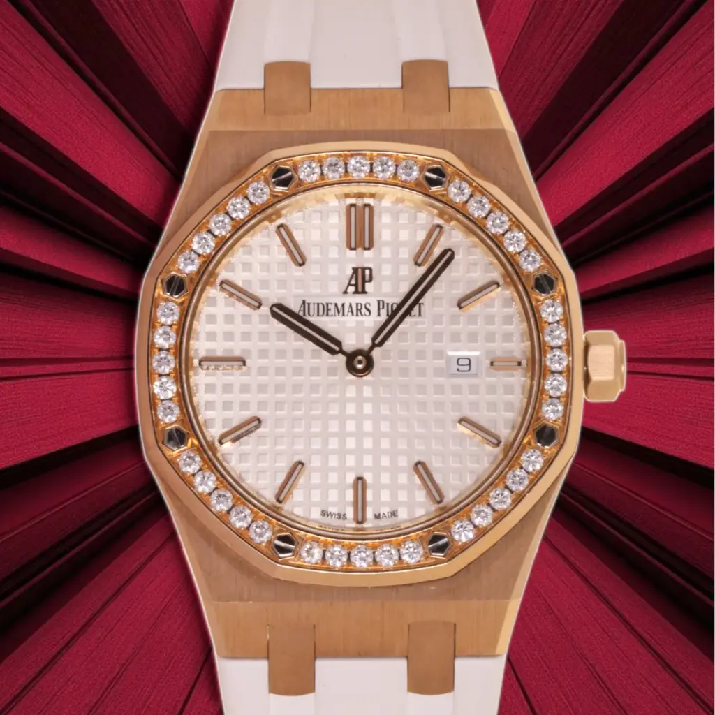 Audemars Piguet ref.67651OR.ZZ.D010CA.01  Royal Oak Quartz Rose Gold 33mm AP Box & Papers