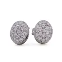 Orecchini ovali - Brillanti 0,40ct. G-VS1, oro 18kt. peso totale 2,70gr
