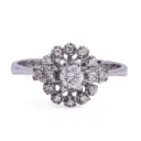 Anello solitario - Brillante 0,20ct + 0,14 J-VS oro 18kt, peso totale 3,60 gr