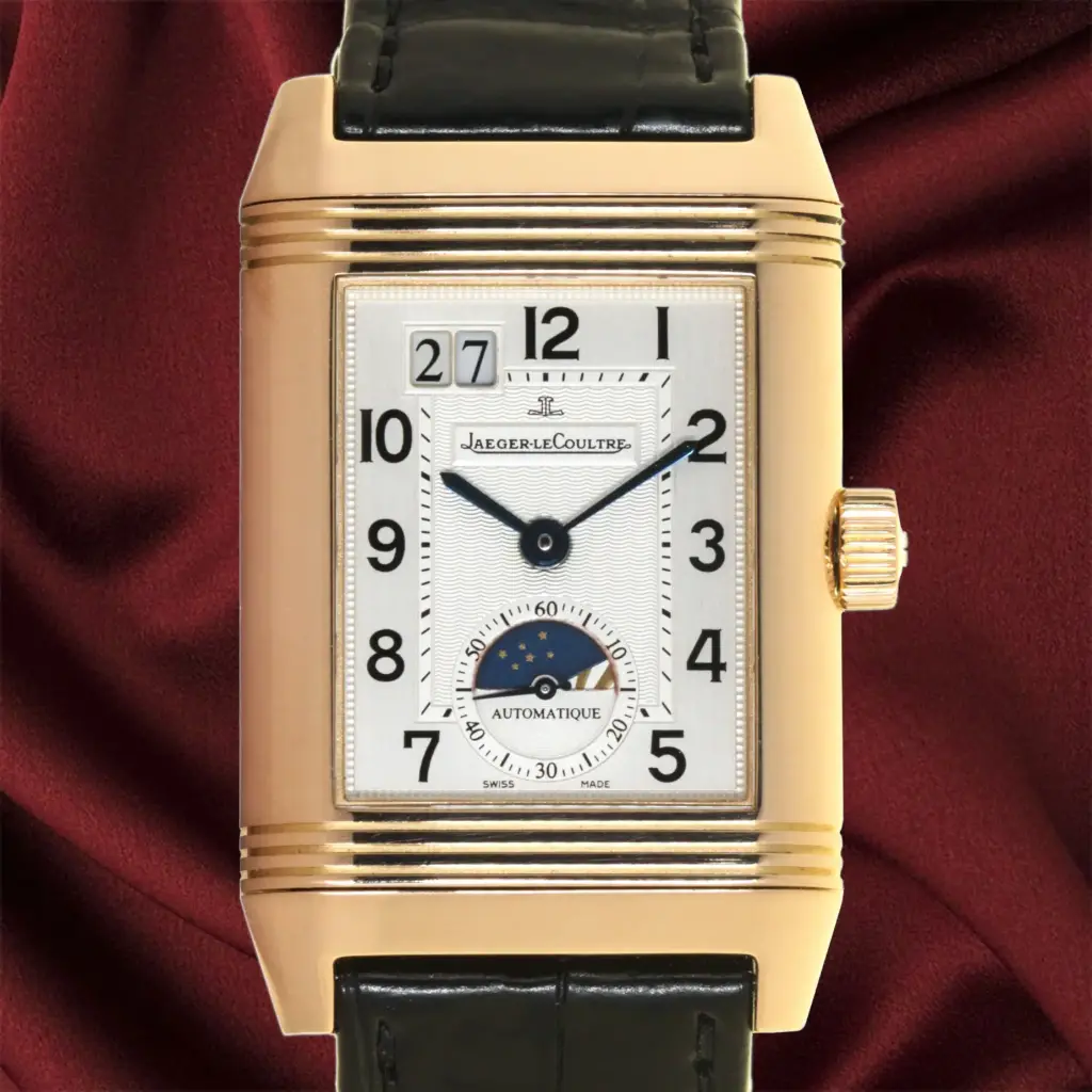 Jaeger-LeCoultre Grande Reverso Sun Moon - ref:240.2.72 - Rose Gold Mens Watch, Jaeger Box & Papers