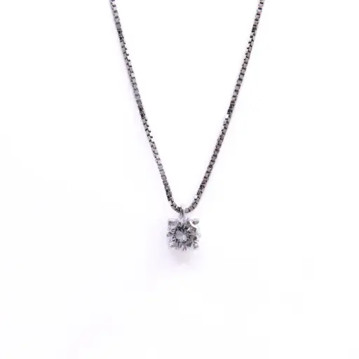 [MTR20240000450] Collana punto luce - Brillante 0,32ct, G-VS1, oro 18kt, peso totale 2gr, IGI 681592086