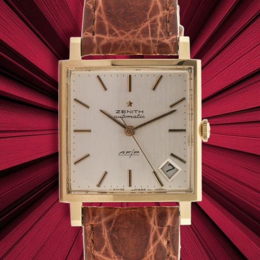 [MT32512038] Zenith Gold 18kt (net 15,9gr) Carrè 30 x 30mm, automatic cal. 408,  approx 1970