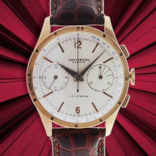 [MT32512052] Universal Geneve, 18kt Yellow Gold, Cal.285 Chronograph unicompax, Our Box & Papers
