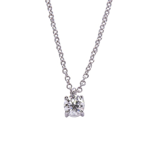 [MT32512493] Collana punto luce - Brillante 0,32ct, F-VVS, oro 18kt. peso totale 2,5gr.