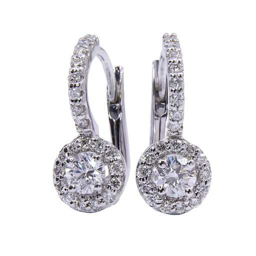 [MT32511163] Orecchini - Brillanti 0,50ct G-VS1, oro 18kt. peso totale 3,2gr
