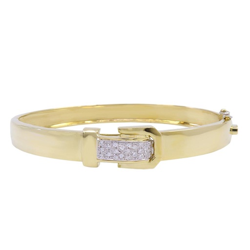 [MT32506256] Bracciale rigido - Brillanti 0,23ct. G/H-VS1, oro18kt. peso totale 22,70gr.