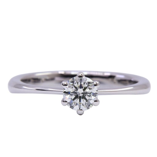 [MT32504604] Anello solitario - Brillante 0,53ct. F-VS1, oro 18kt. di gr.3,5