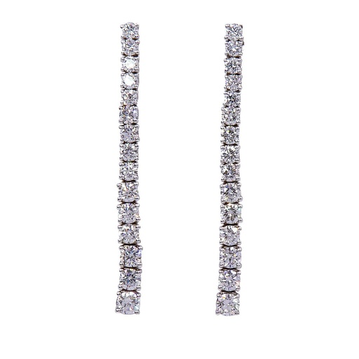 [MTR20220009923] Orecchini tennis - Brillanti 2,43ct. F-VVS, oro 18kt.