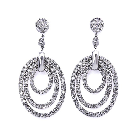 [MTR20220004835] Orecchini ovali - Brillanti 2,05ct. F/G-VVS, oro 18kt.