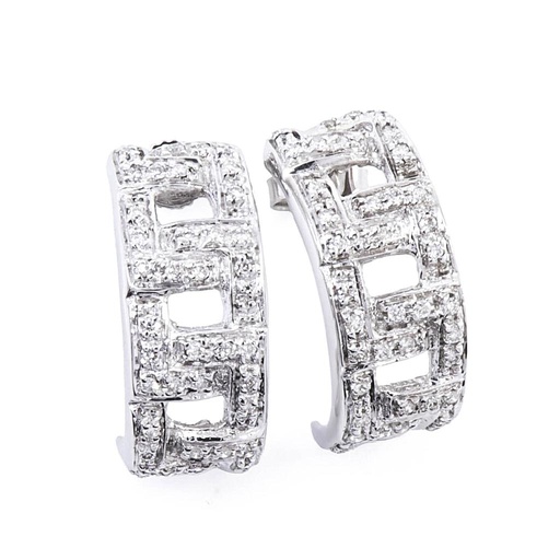 [MTR20250000516] Orecchini semicerchi - Brillanti 0,40ct. G-VS1, oro 18kt. peso totale 7gr