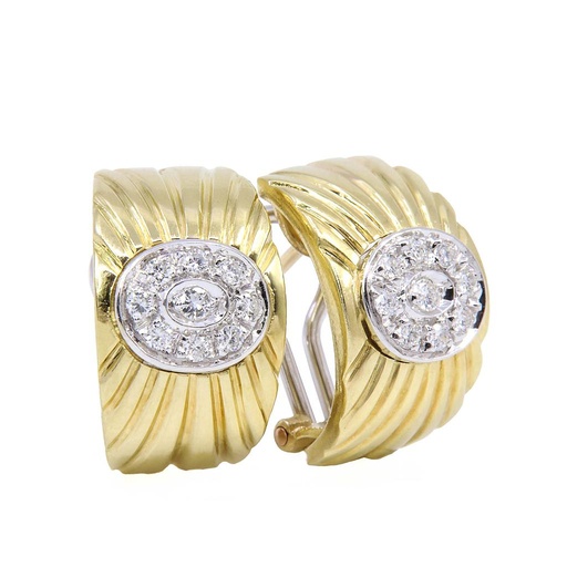 [MTR20240004132] Orecchini - Brillanti 0,20ct. G-VS1, oro 18kt. peso totale 11,50gr.