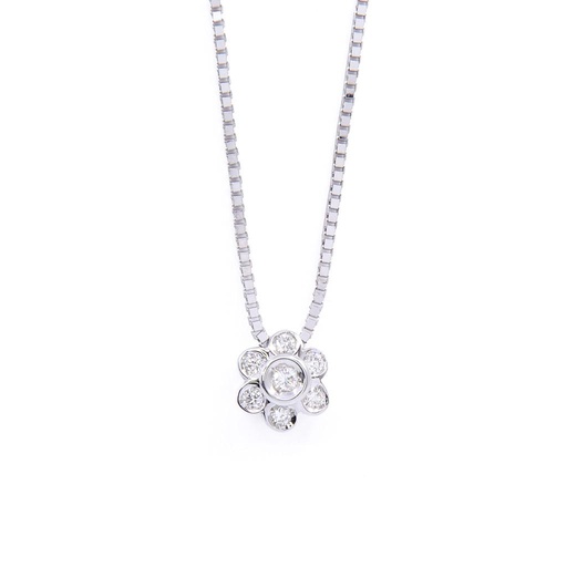 [MTR20240002671] Collana Damiani - Brillanti 0,09ct. H-VS1, oro 18kt. peso totale 4,4gr