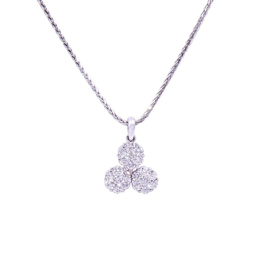 [MTR20220005229] Collana tre cerchi - Brillanti 0,86ct. G-VS, oro 18kt. peso totale 5,1gr