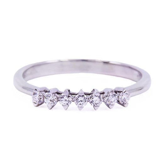 [MTR20240003790] Anello veretta - Brillanti 0,14ct. G-VS1, oro 18kt. peso totale 1,80gr