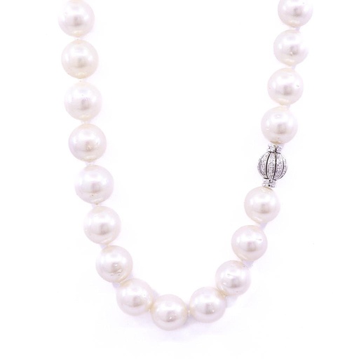 [MTR20180000963] Collana perle australiane - Brillanti 0,50ct. susta in oro 18kt