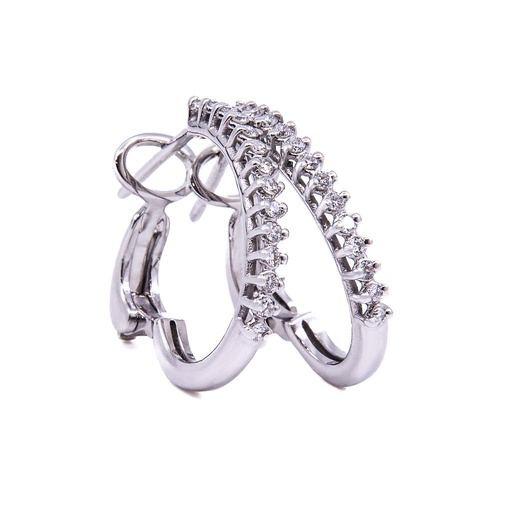 [MTR20240003749] Orecchini cerchi - Brillanti 0,30ct. G-VS1, oro 18kt.