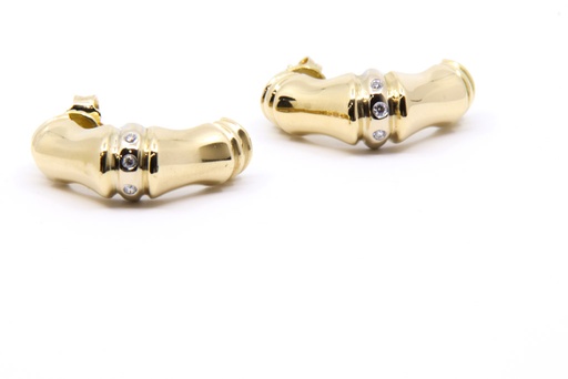 [MTR20220006700] Orecchini - Brillanti 0,06ct. H-VS. oro 18kt. peso totale 10gr.