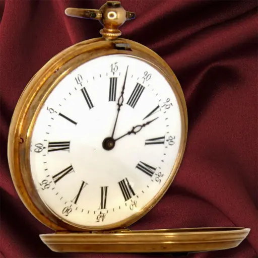 [MTR20210001422] Colondre and Schnee Orologio da petto di fine '700 con miniatura in smalto e 3 diamanti taglio rosa - motivo geometrico in smalto sul retro. Perfettamente Funzionante oro 12 Kt gr 33,3