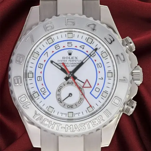 [MTR20220005652] Rolex YACHT-MASTER II ref:116689, 44 mm, White gold, Original Box,Service & Papers - 2008 - s/n:Z699xxx - Preowned 