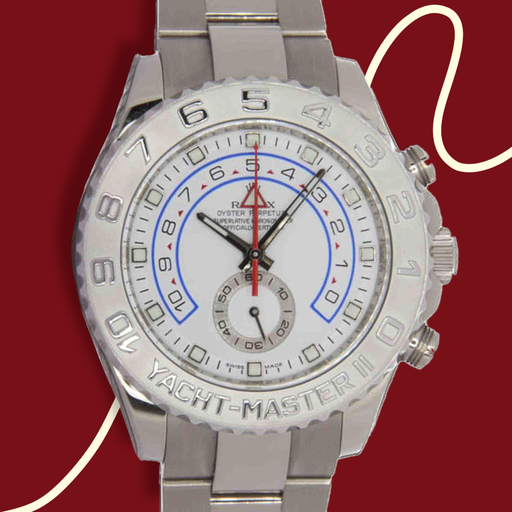 [MTR20220005652] Rolex YACHT-MASTER II ref:116689, 44 mm, White gold, Original Box,Service & Papers - 2008 - s/n:Z699xxx - Preowned 