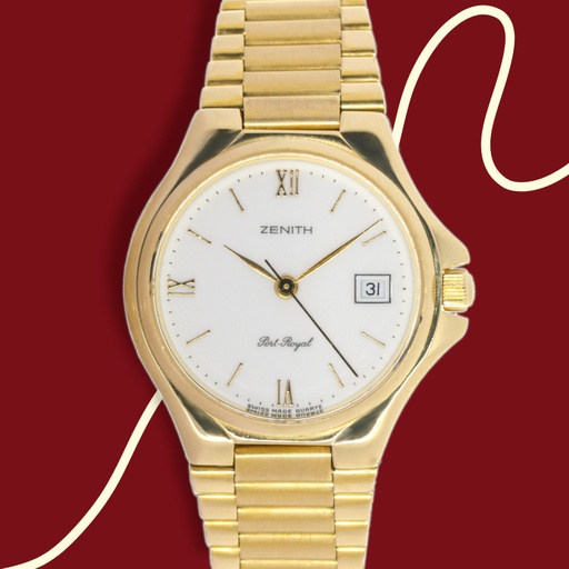 [MTR20240004171] Zenith Port Royal 18kt yellow gold -  Our Box & Papers - total weight 56.9g