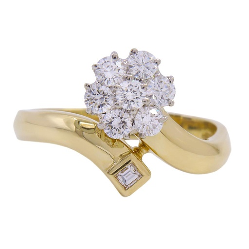 [MT32504667] Anello - Brillanti 0,50ct. H-VS1 in oro 18kt. peso totale gr.4,6