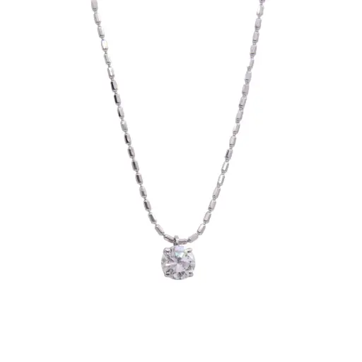 [MT32501531] Collana punto luce - Brillante 0,64ct, G-SI2, oro 18kt, peso totale 2,4 gr, IGI 681492073