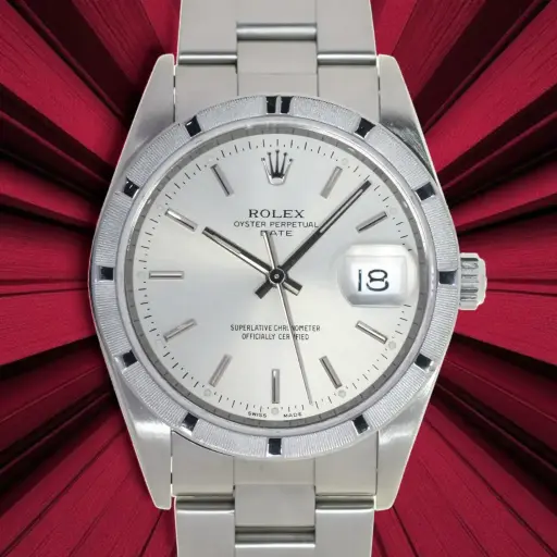 [MTR20210004642] ROLEX Oyster Perpetual DATE ref:15210 - 2003 - BOX & PAPERS - s/n Y289XXX - Preowned