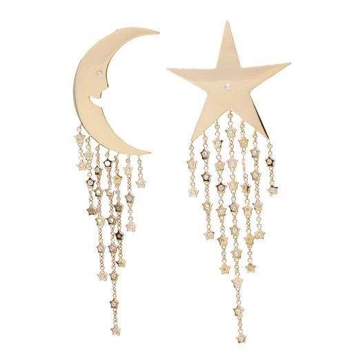 [MT32523868] Orecchini Pasquale Bruni Luna Stella - Brillanti 0,30ct, oro 18kt. peso totale 13,2gr