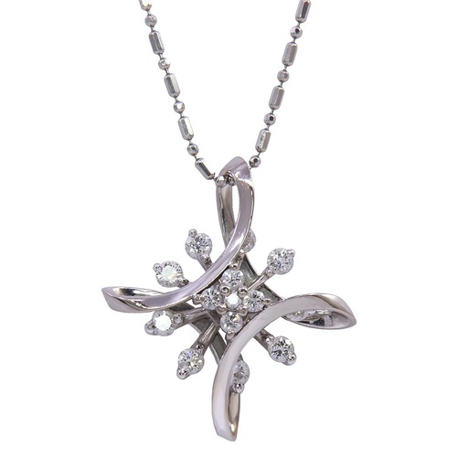 [MT32519633] Collana pendente girevole - Brillanti 0,70ct, G-VVS, oro 18kt. peso totale 7,60gr