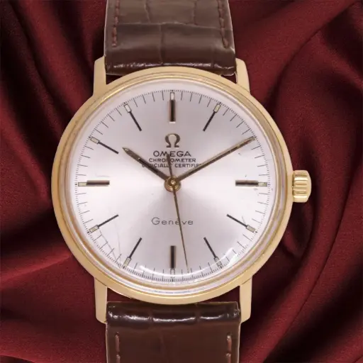 [MT32520879] Omega Classic - Yellow Gold - Our box and two year warranty - scratched dial